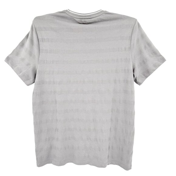 NWT Michael Kors Men's Striped Short Sleeve Crew Neck Grey T-shirt Size L - Picture 2 of 9